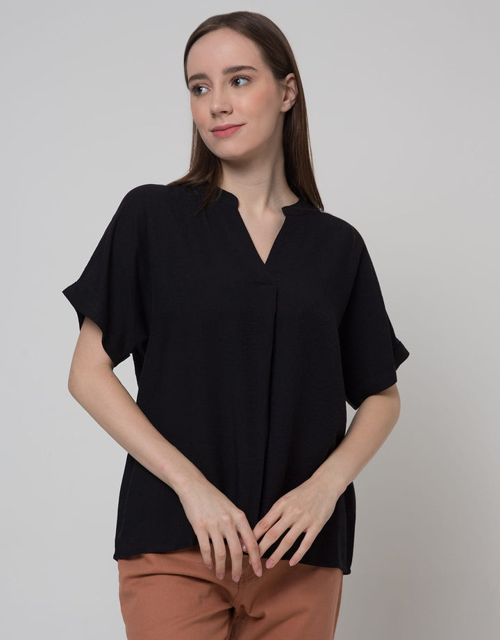 St. Yves Short Sleeve Blouse Linen Pule