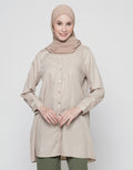Annisa Long Sleeve Shirt Plain With Pleats On Back