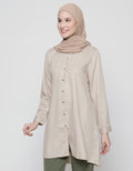 Annisa Long Sleeve Shirt Plain With Pleats On Back