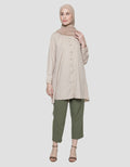 Annisa Long Sleeve Shirt Plain With Pleats On Back