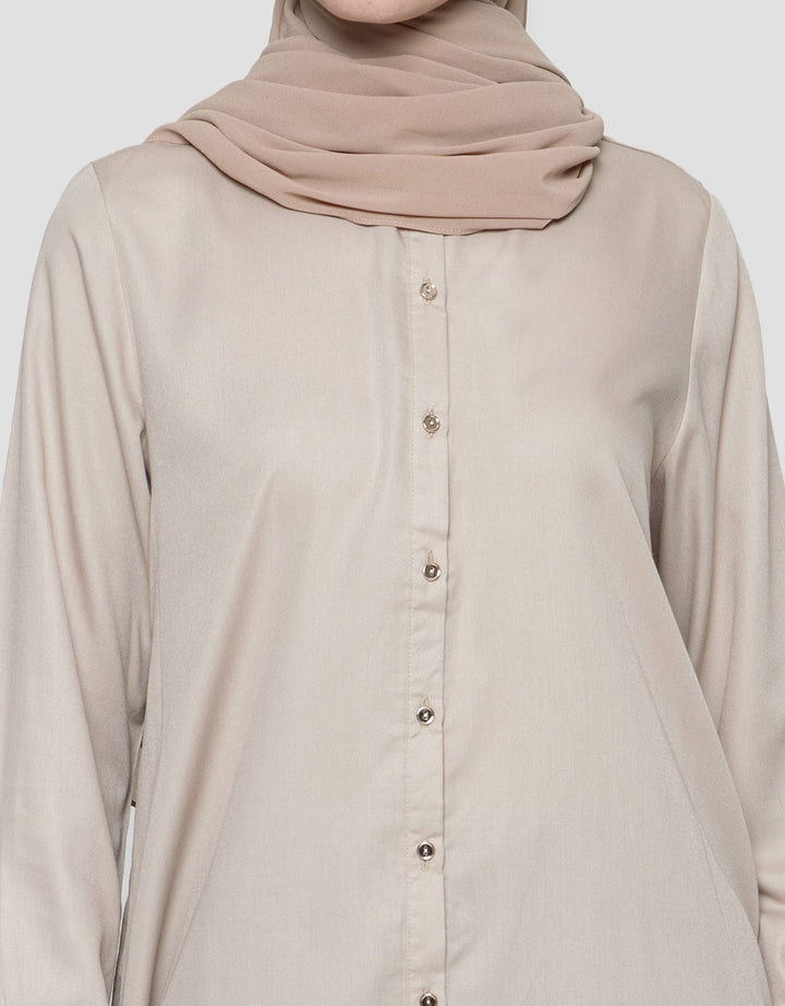 Annisa Long Sleeve Shirt Plain With Pleats On Back