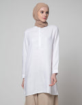 Annisa Long Sleeve Shirt Textured Dobby Long Blouse Plain
