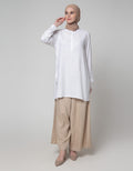 Annisa Long Sleeve Shirt Textured Dobby Long Blouse Plain