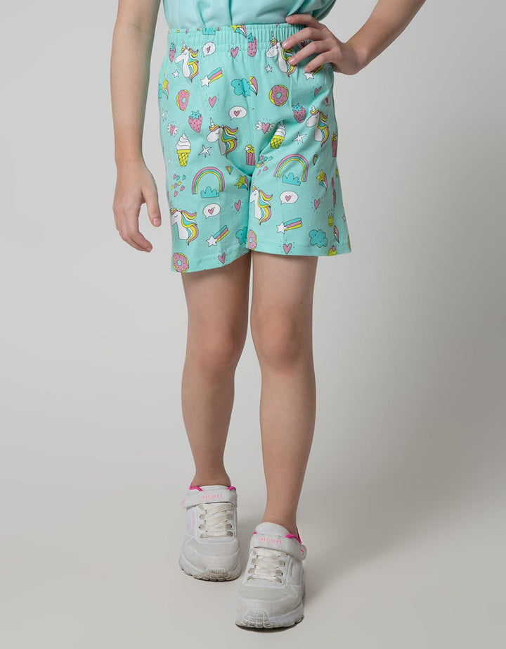 Little M Short Pants Full Print Unicorn 1