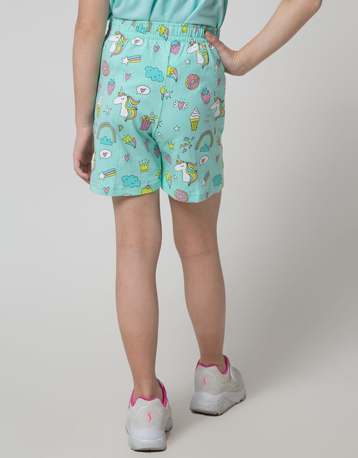 Little M Short Pants Full Print Unicorn 1