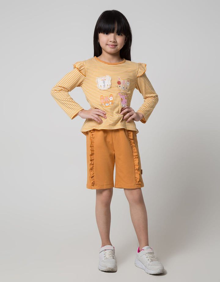 Little M Short Pants Bermuda Ruffle Kantong Belakang
