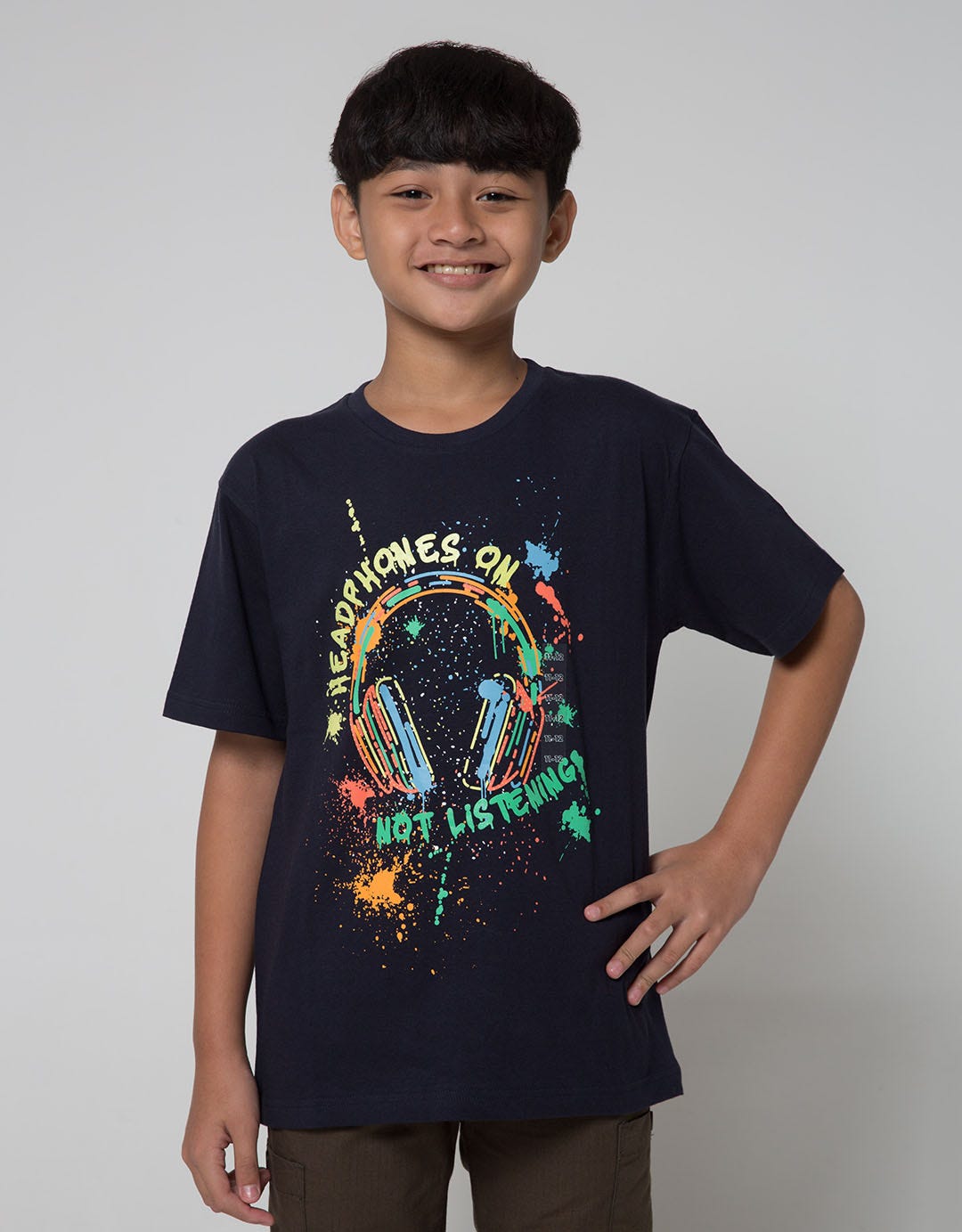 Aero Short Sleeve T-Shirt Print Headphone On