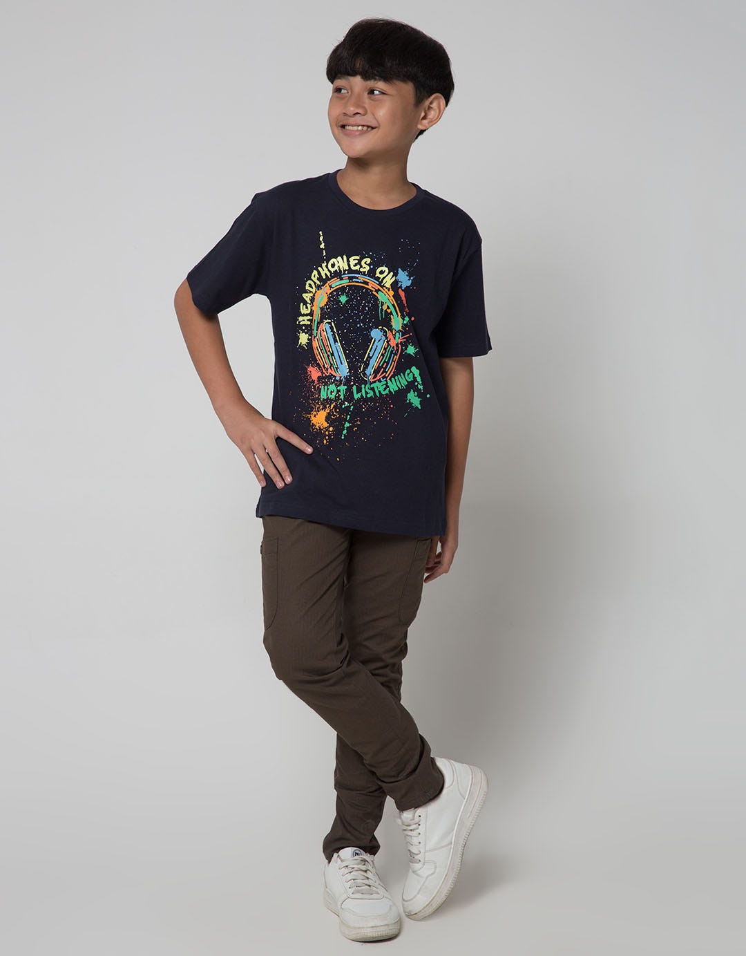 Aero Short Sleeve T-Shirt Print Headphone On