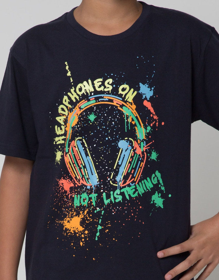 Aero Short Sleeve T-Shirt Print Headphone On
