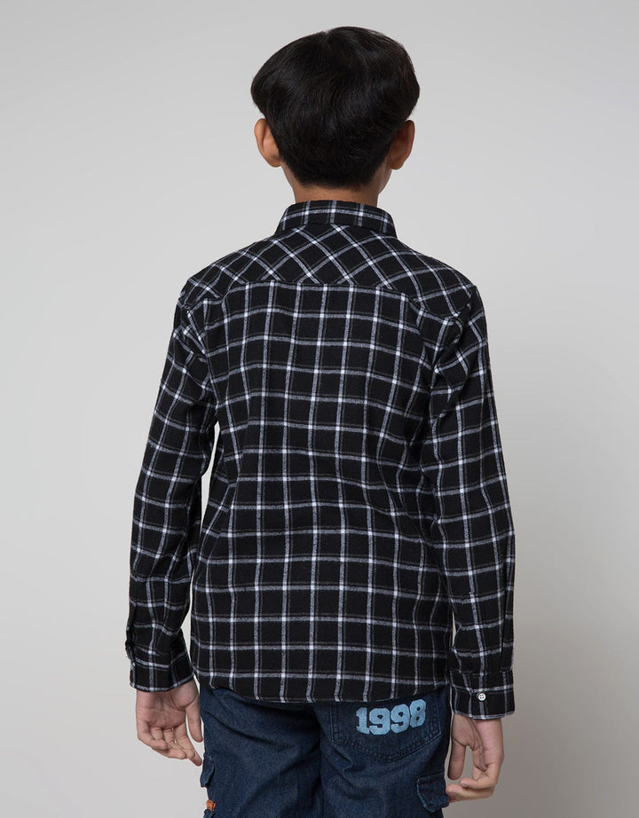 Aero Long Sleeve Shirt Flannel White Check