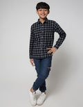 Aero Long Sleeve Shirt Flannel White Check
