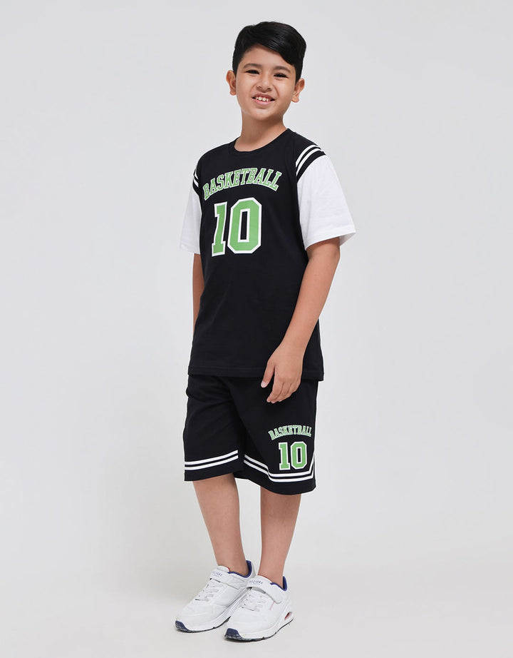 Aero Short Sleeve T-Shirt Basket Ball Kombinasi