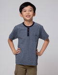 Little M Lacoste Henley Kaos Anak Laki-laki