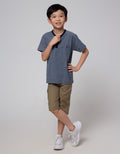 Little M Lacoste Henley Kaos Anak Laki-laki