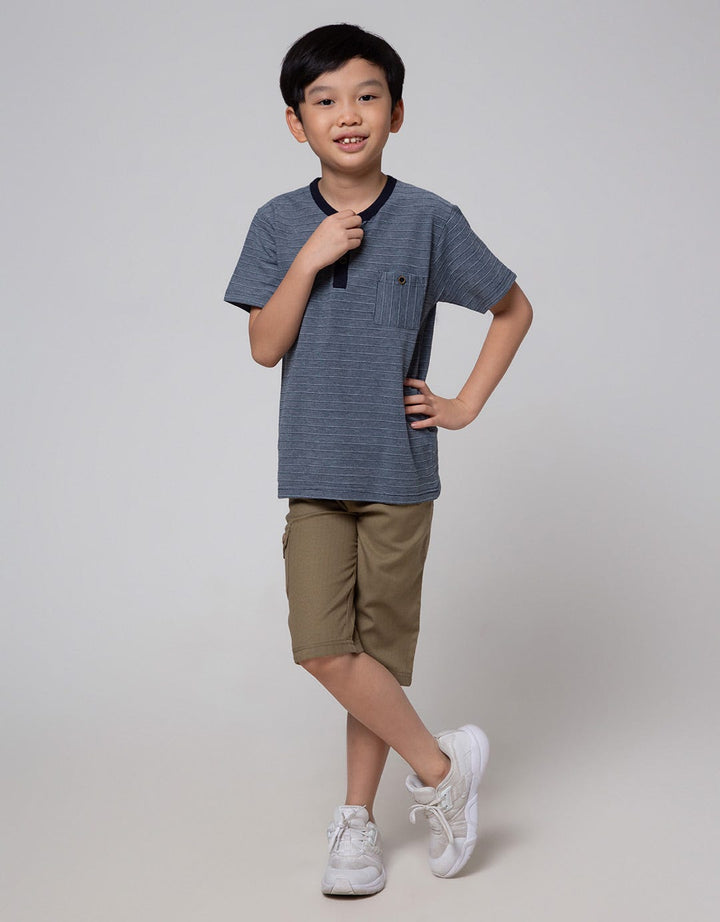 Little M Lacoste Henley Kaos Anak Laki-laki