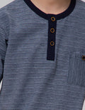 Little M Lacoste Henley Kaos Anak Laki-laki