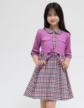 Donita Little Check Print Casual Dress