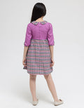 Donita Little Check Print Casual Dress