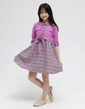 Donita Little Check Print Casual Dress