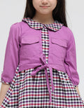 Donita Little Check Print Casual Dress