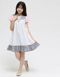 Donita Polkadots Print Dress for Girls