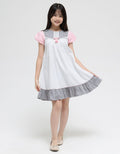Donita Polkadots Print Dress for Girls
