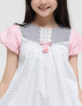 Donita Polkadots Print Dress for Girls