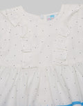 Pipiniko Short Sleeve Midi Dress with Bee and Flower Border