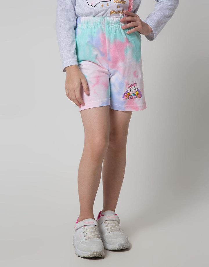 Little M Short Pants Tie Dye Sablon Cat