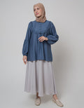 Annisa Long Sleeve Shirt Textures With Ruffles