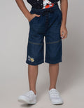 Little M Short Denim Dino Bordir