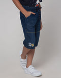 Little M Short Denim Dino Bordir