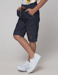 Little M Short Denim Heringbone