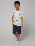 Little M Short Denim Heringbone