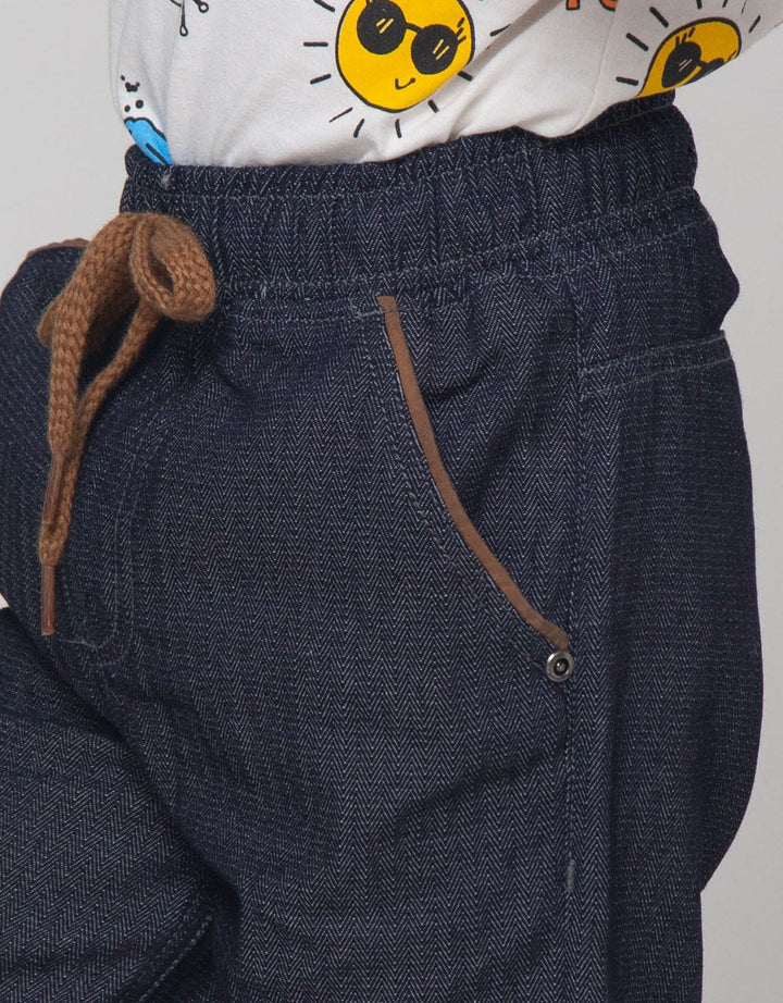 Little M Short Denim Heringbone