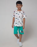Little M Short Knit Shark Lunch Over Board