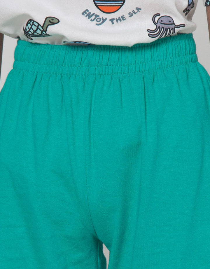 Little M Short Knit Shark Lunch Over Board