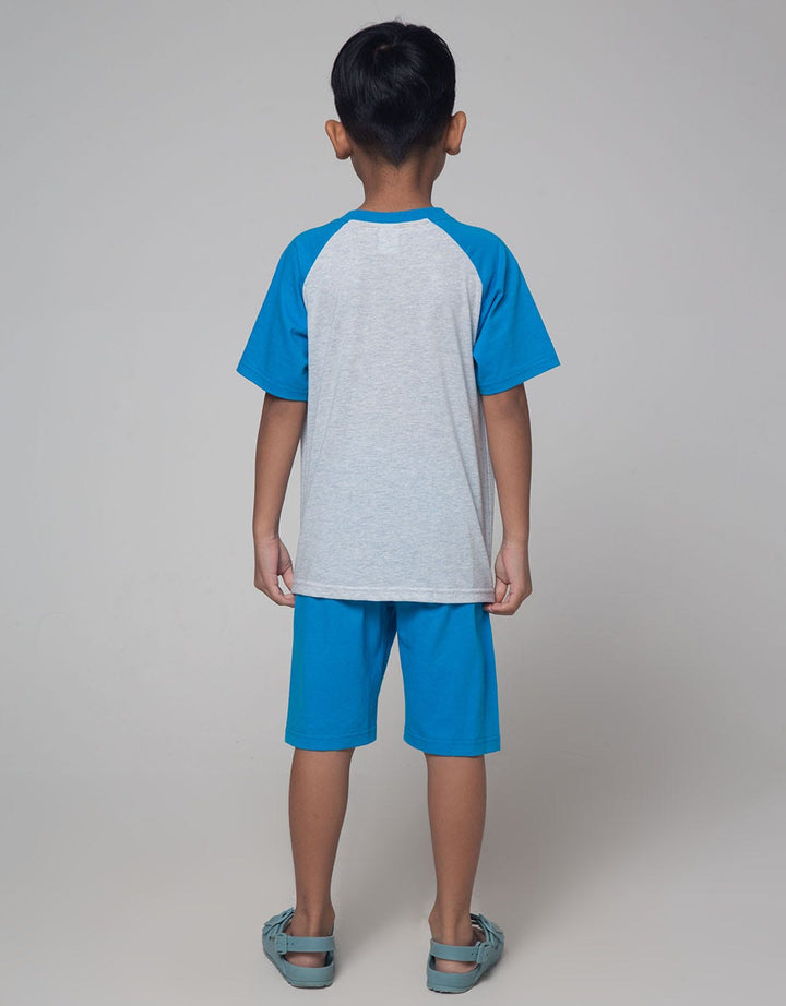 Little M Top-Bottom Set Raglan Dino