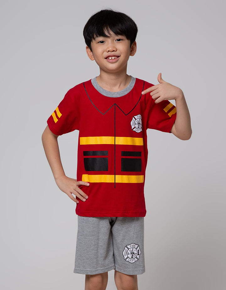 Little M Top-Bottom Set T-Shirt Fireman