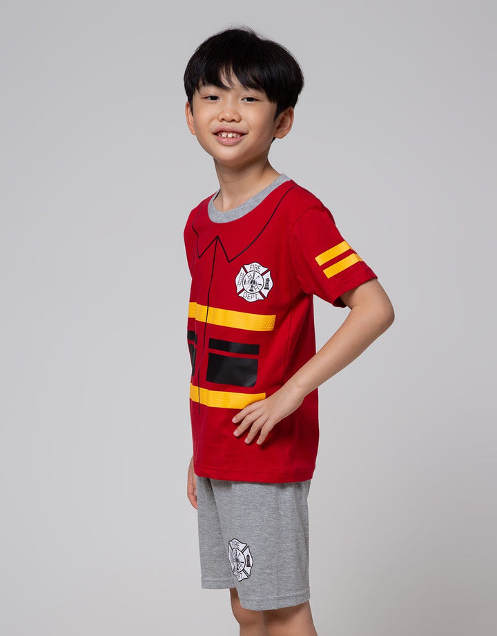 Little M Top-Bottom Set T-Shirt Fireman