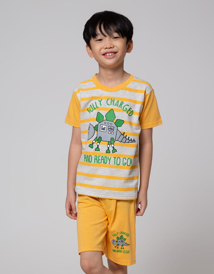 Little M Setelan Dino Robot Fully Charged Anak Laki-Laki