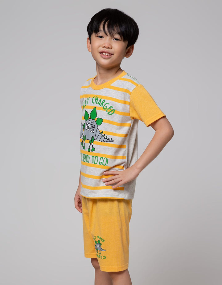 Little M Setelan Dino Robot Fully Charged Anak Laki-Laki