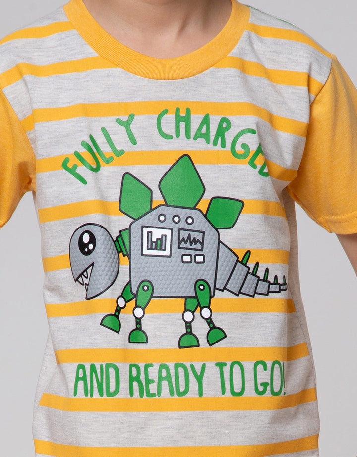 Little M Setelan Dino Robot Fully Charged Anak Laki-Laki