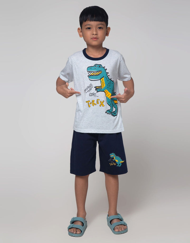 Little M Dino Trex Set Pakaian Anak Laki-laki
