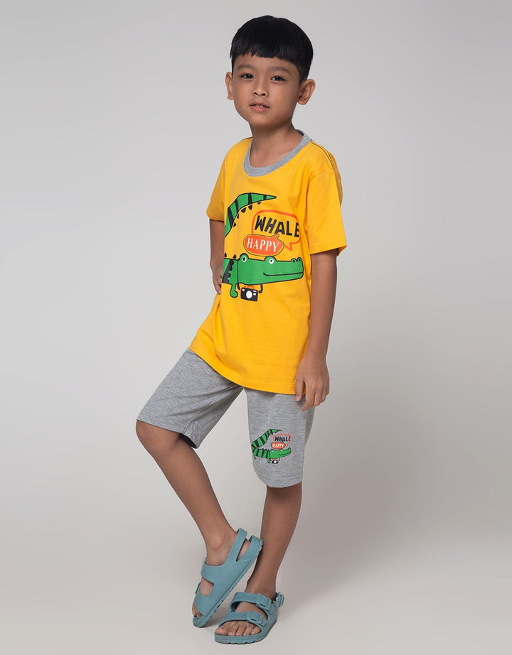 Little M Croco Happy Set Pakaian Anak Laki-laki