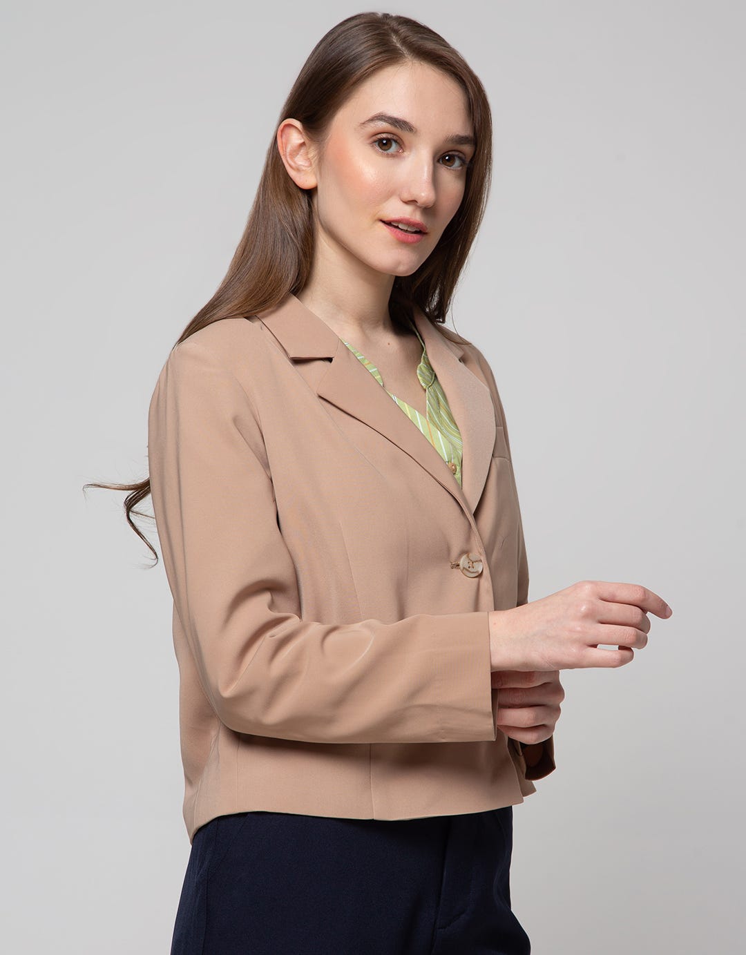 Connexion Long Sleeve Blazer Crop