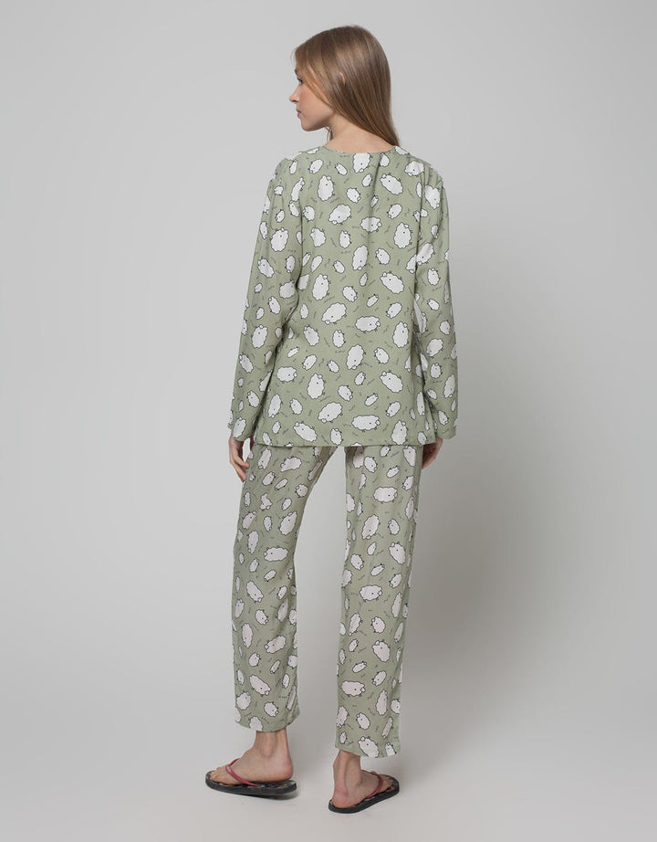 Nevada Long Sleeve Pyjama Pants Little Sheep