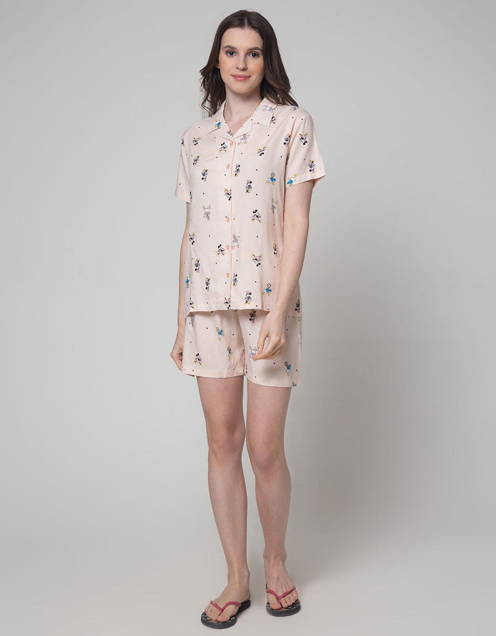 Disney Short Sleeve Pyjama Shorts Mickey And Friends