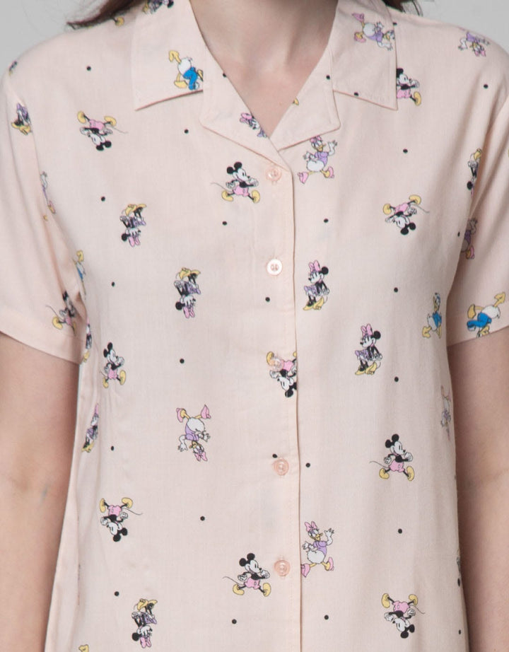 Disney Short Sleeve Pyjama Shorts Mickey And Friends