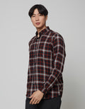Larusso Kemeja Flannel Print Pria